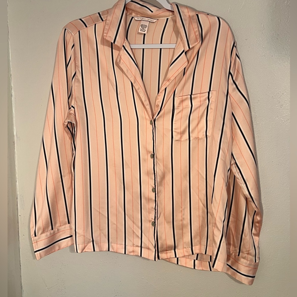 Victoria’s Secret Striped Button Up PJ Top